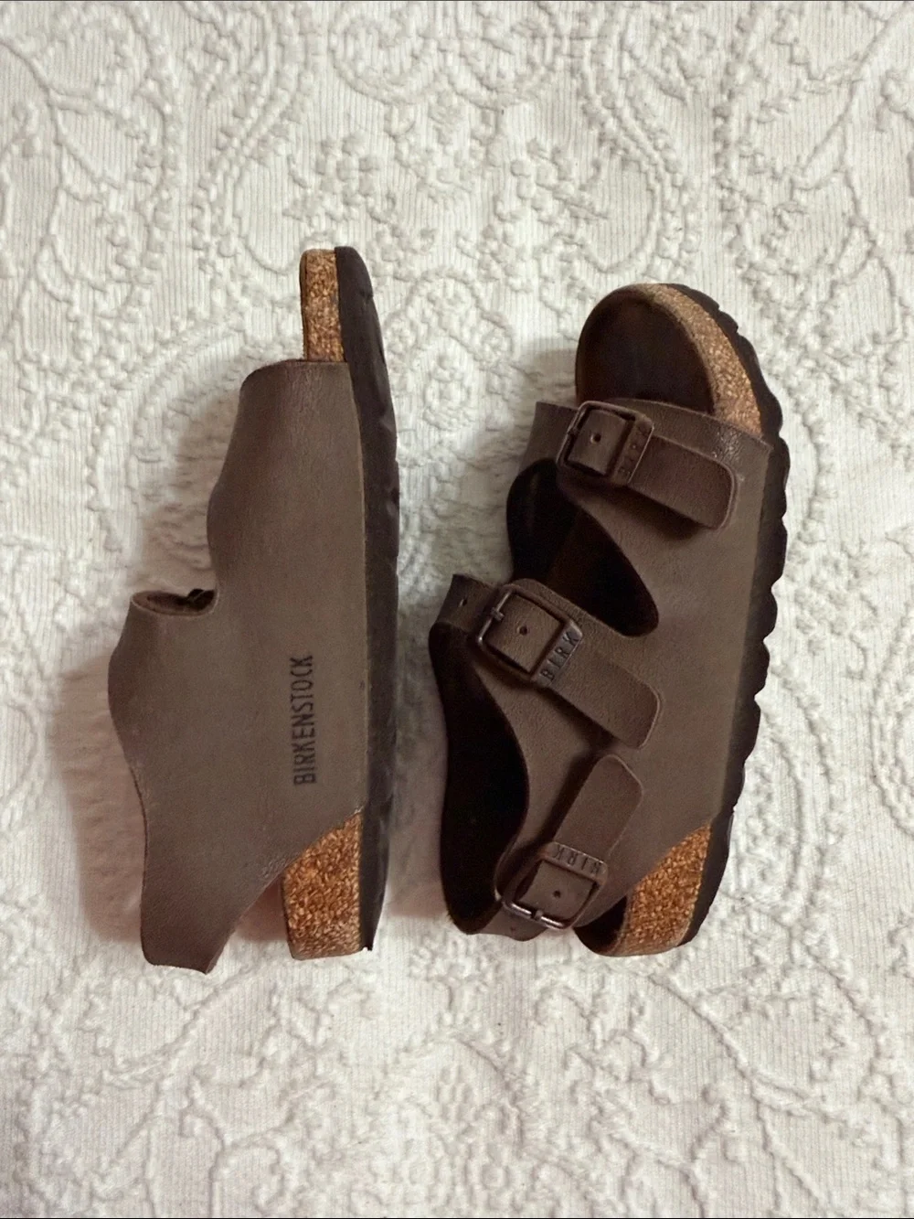 Birkenstock Size 25/7-7.5 Toddler Kids Dark Brown Sandals